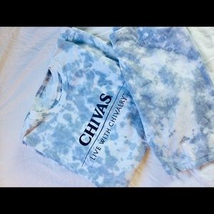 NWOT Chiva Grey Tie Dye T-Shirt Biker Short Set